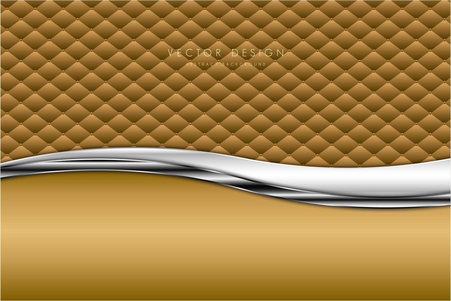 Luxury gold and silver with upholstery modern design vector