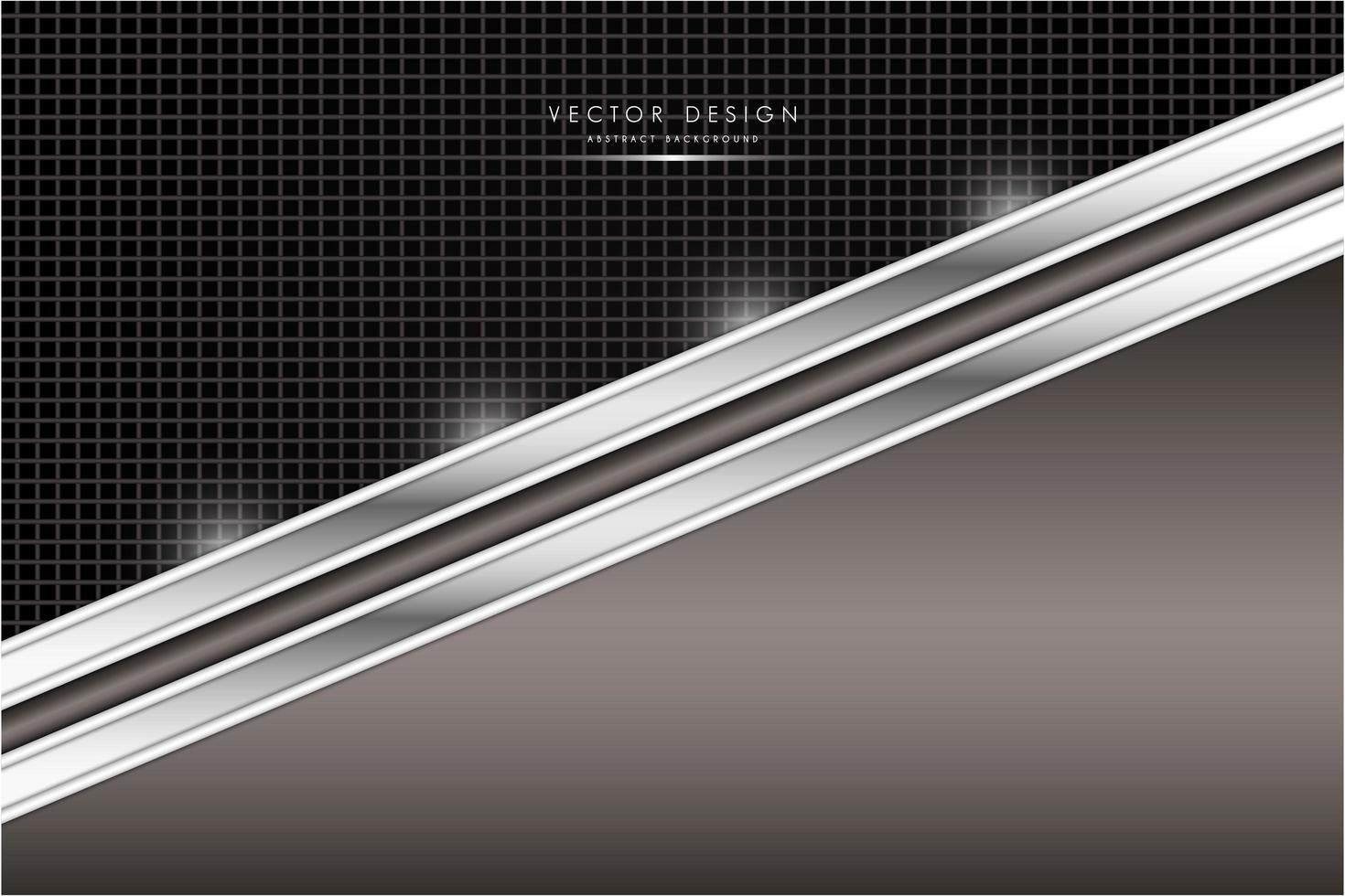 Brown and silver metal with carbon fiber texture vector