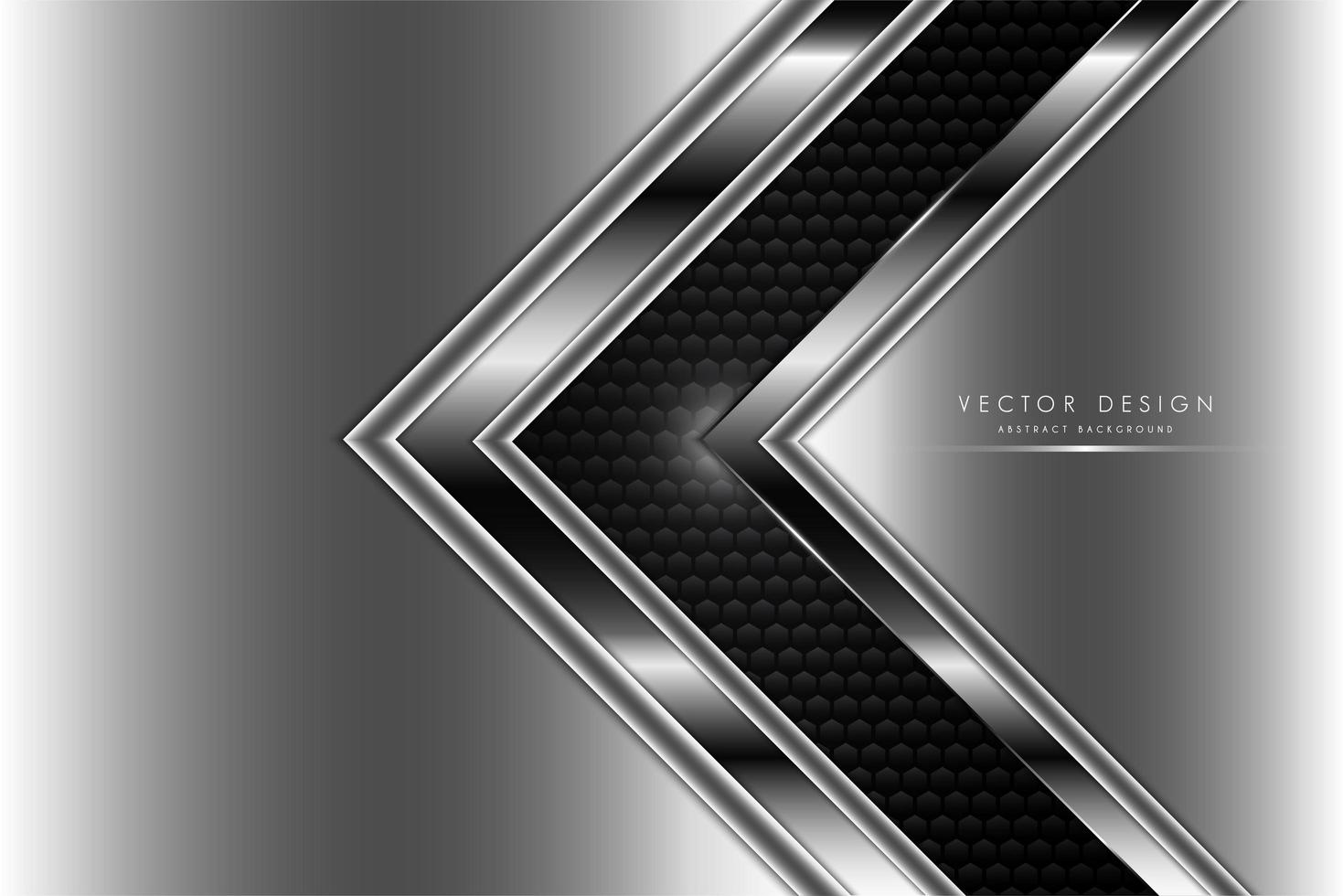 Gray and silver metallic background with carbon fiber vector