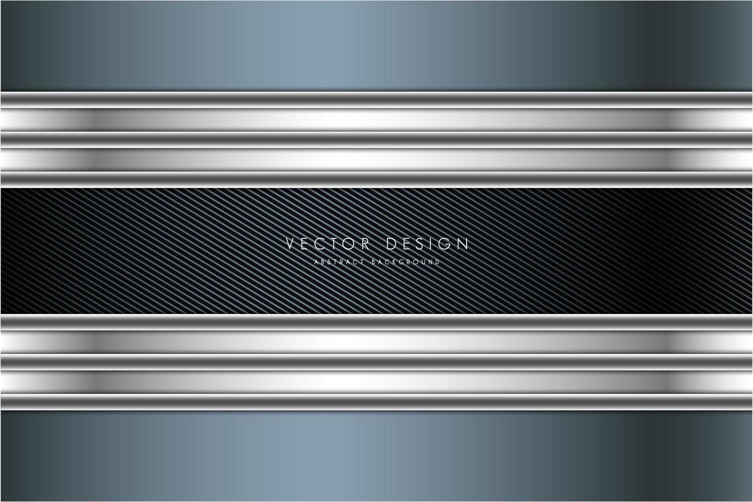 Blue and silver metallic background with carbon fiber vector