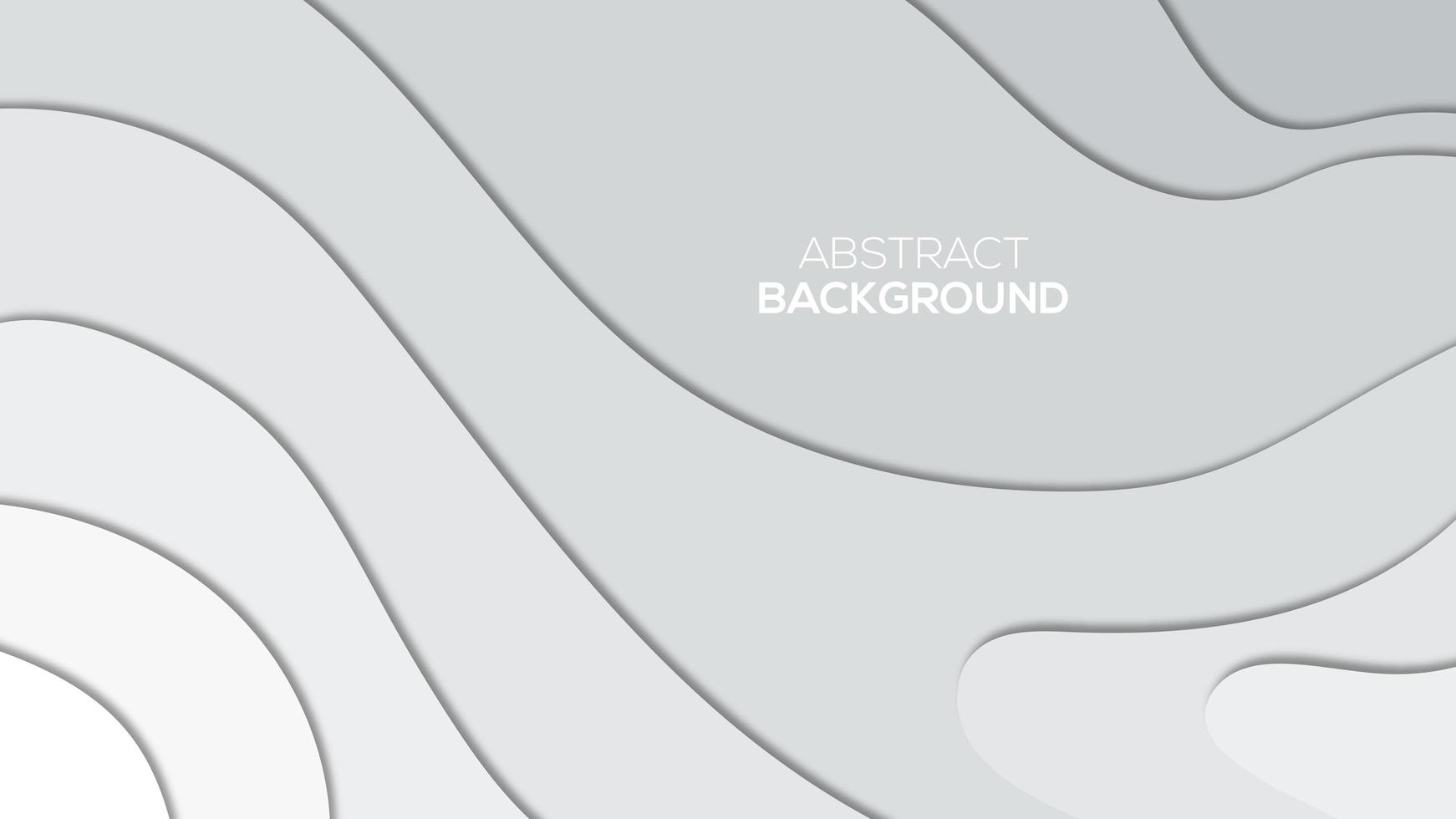 Stylish grey gradient papercut background design vector