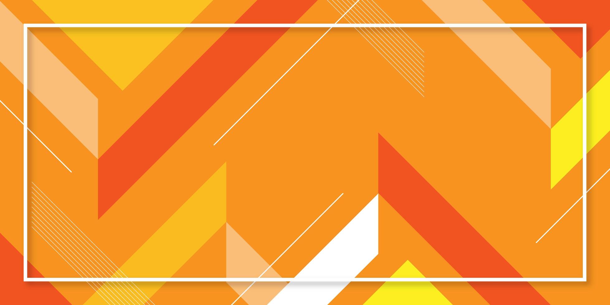 Orange bright abstract geometric background vector