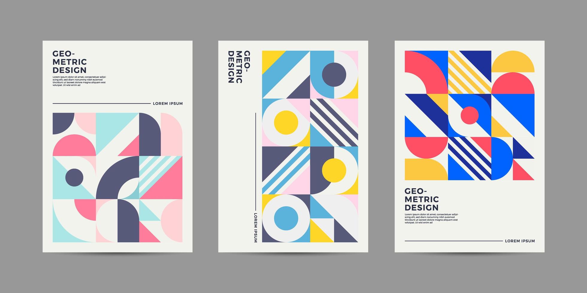 Retro Geometric Cover Design vector