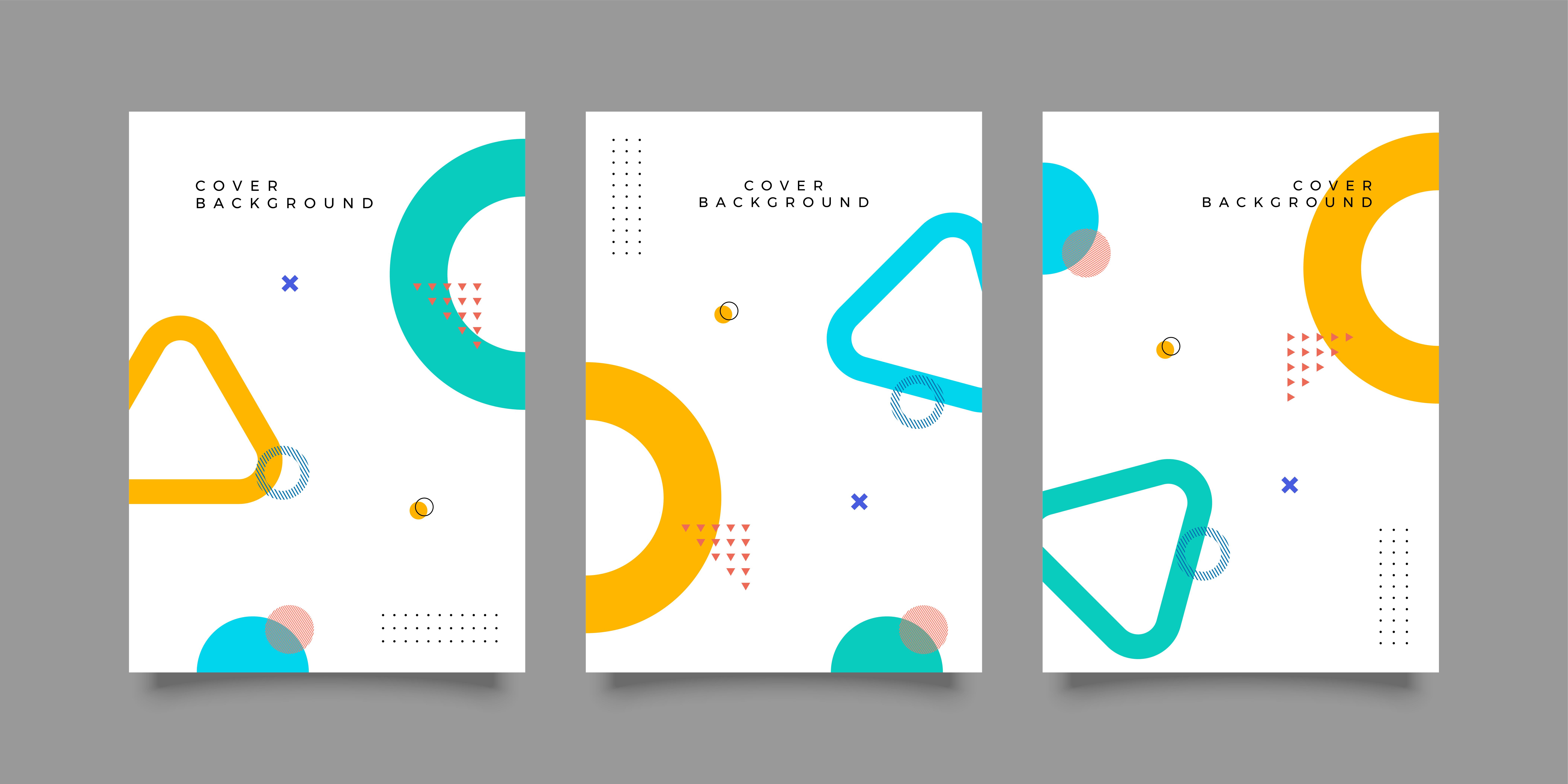 Magazine cover with colorful geometric design 1331314 Vector Art at ...