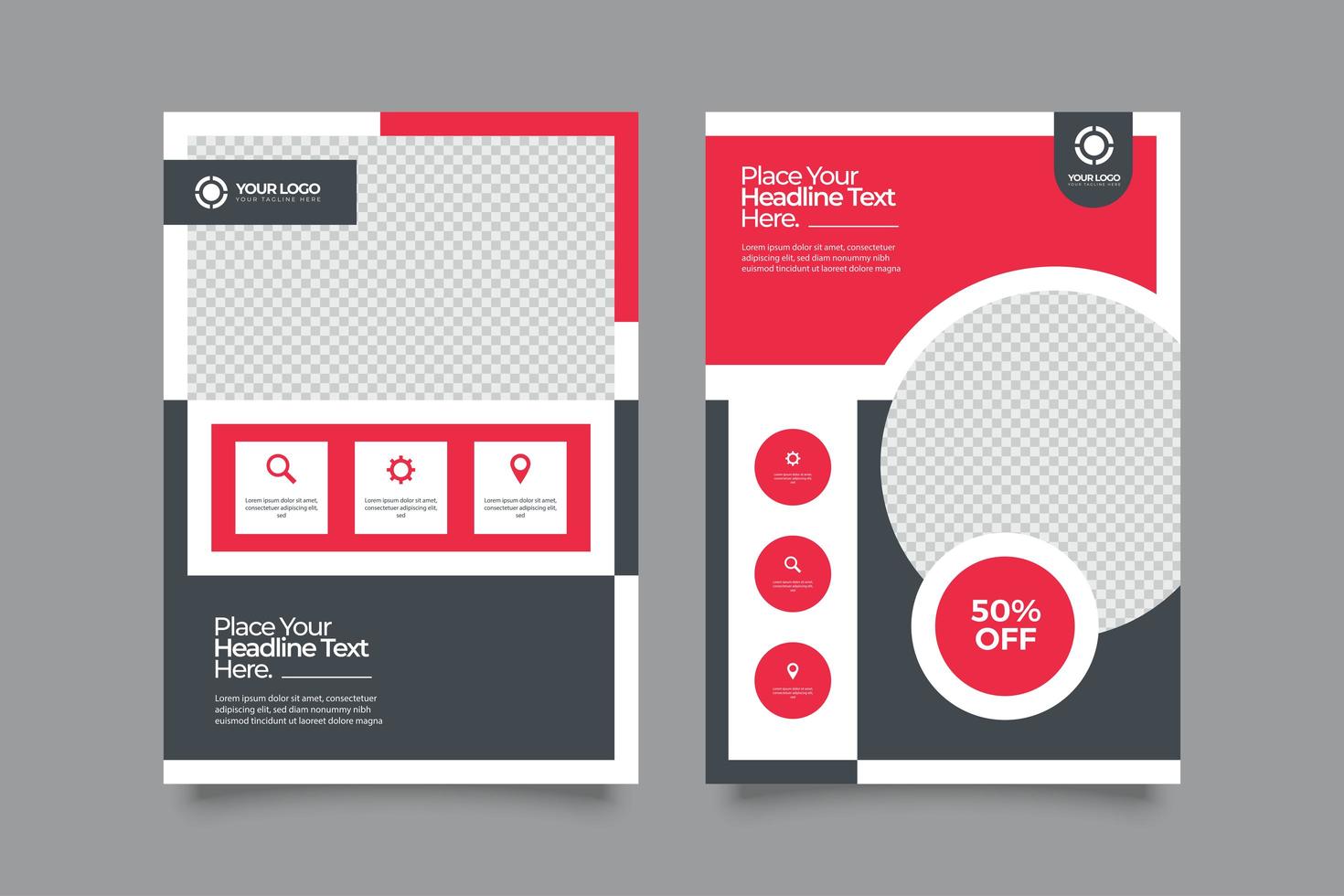 Business cover promotion kit template vector