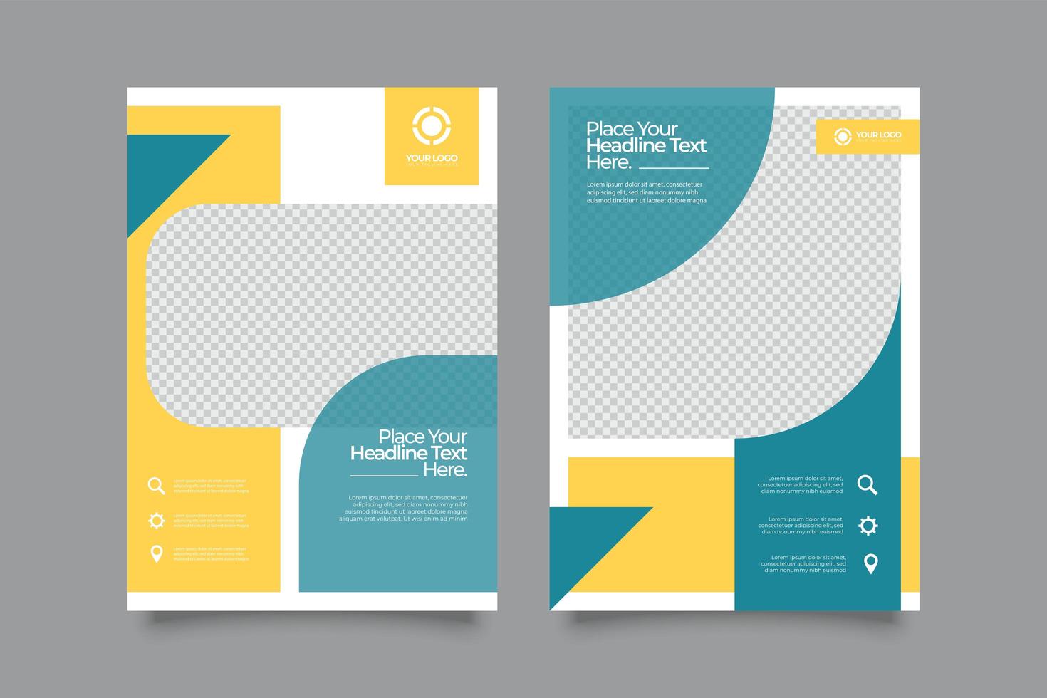 Corporate book cover design template vector