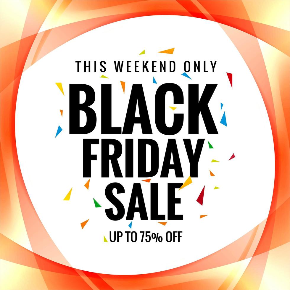 Black friday sale overlapping curve poster vector