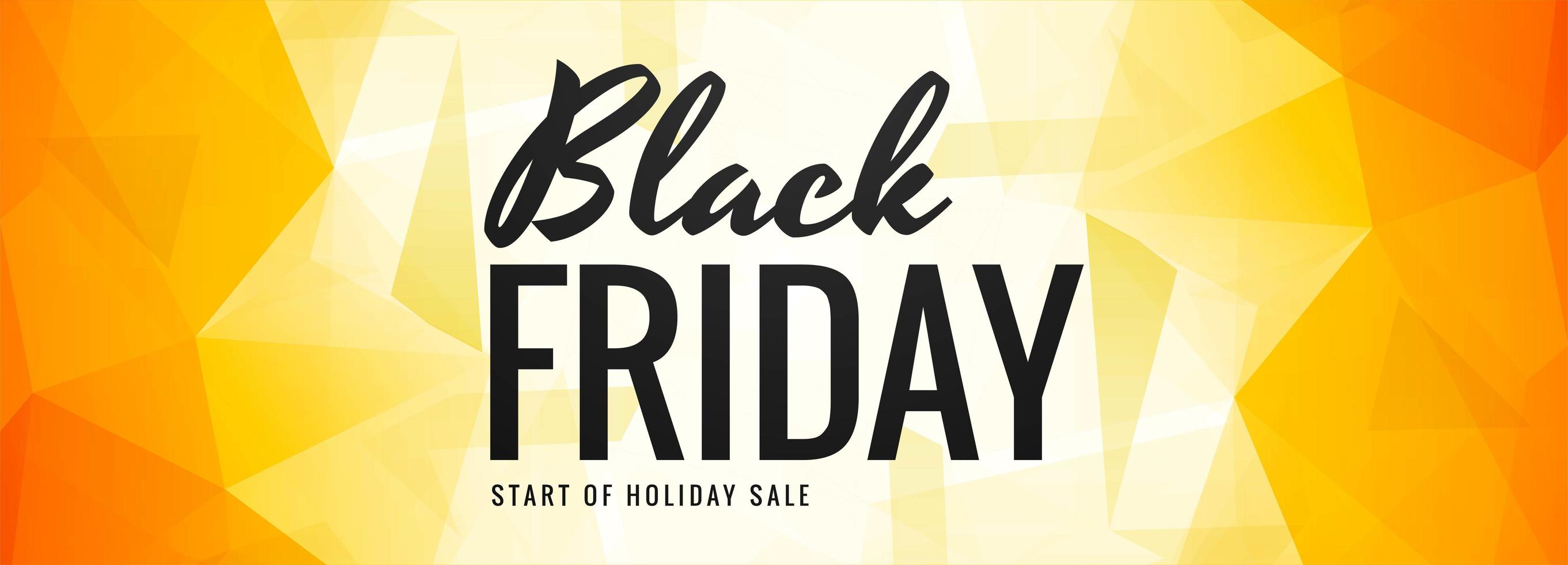 Black Friday sale polygon banner  vector