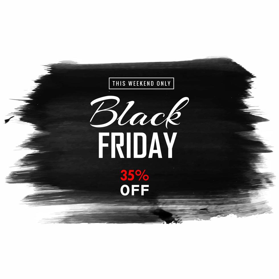 Black Friday brushstroke sale banner  vector