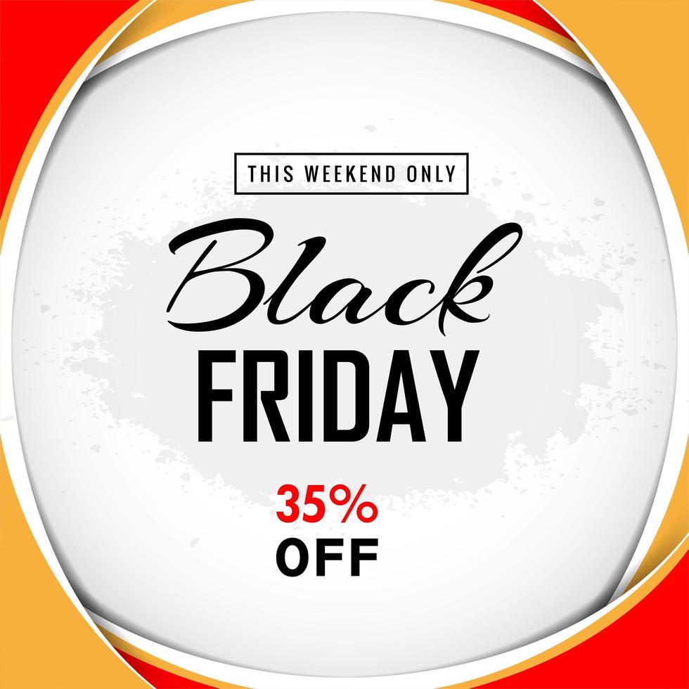Black Friday 3d frame sale design vector