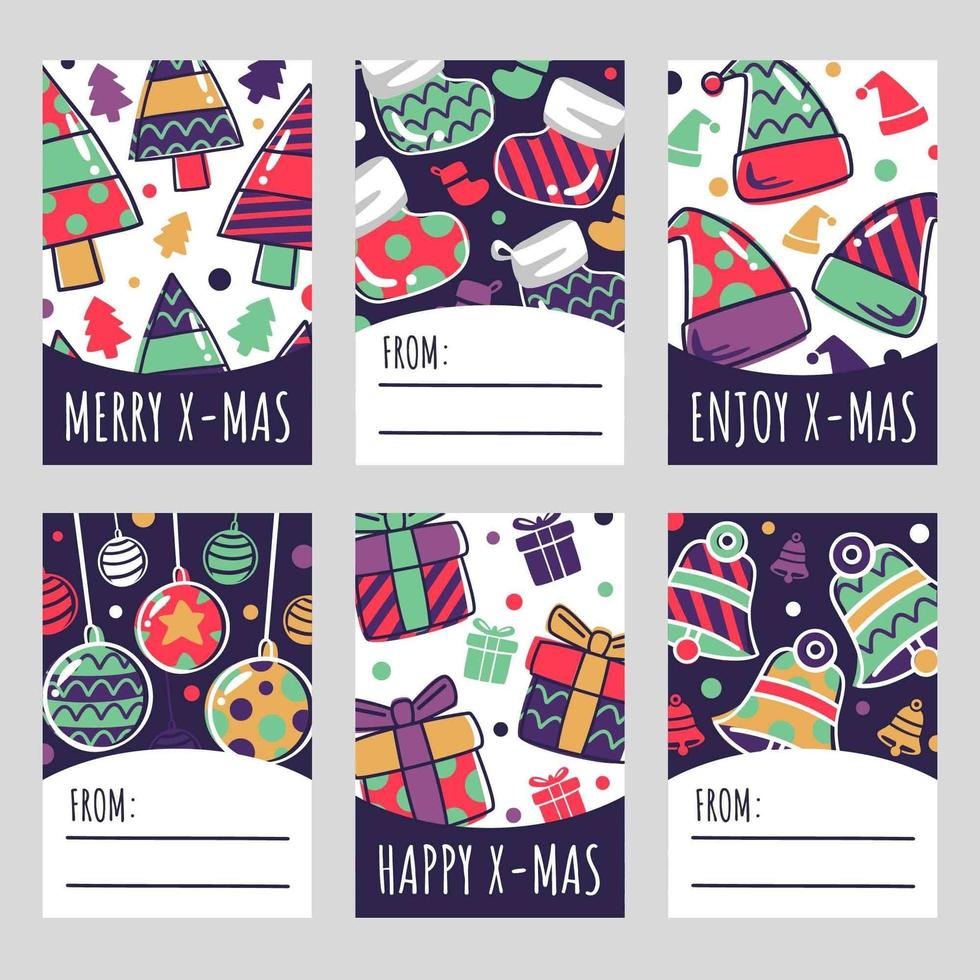 Festive Christmas Gift Card vector