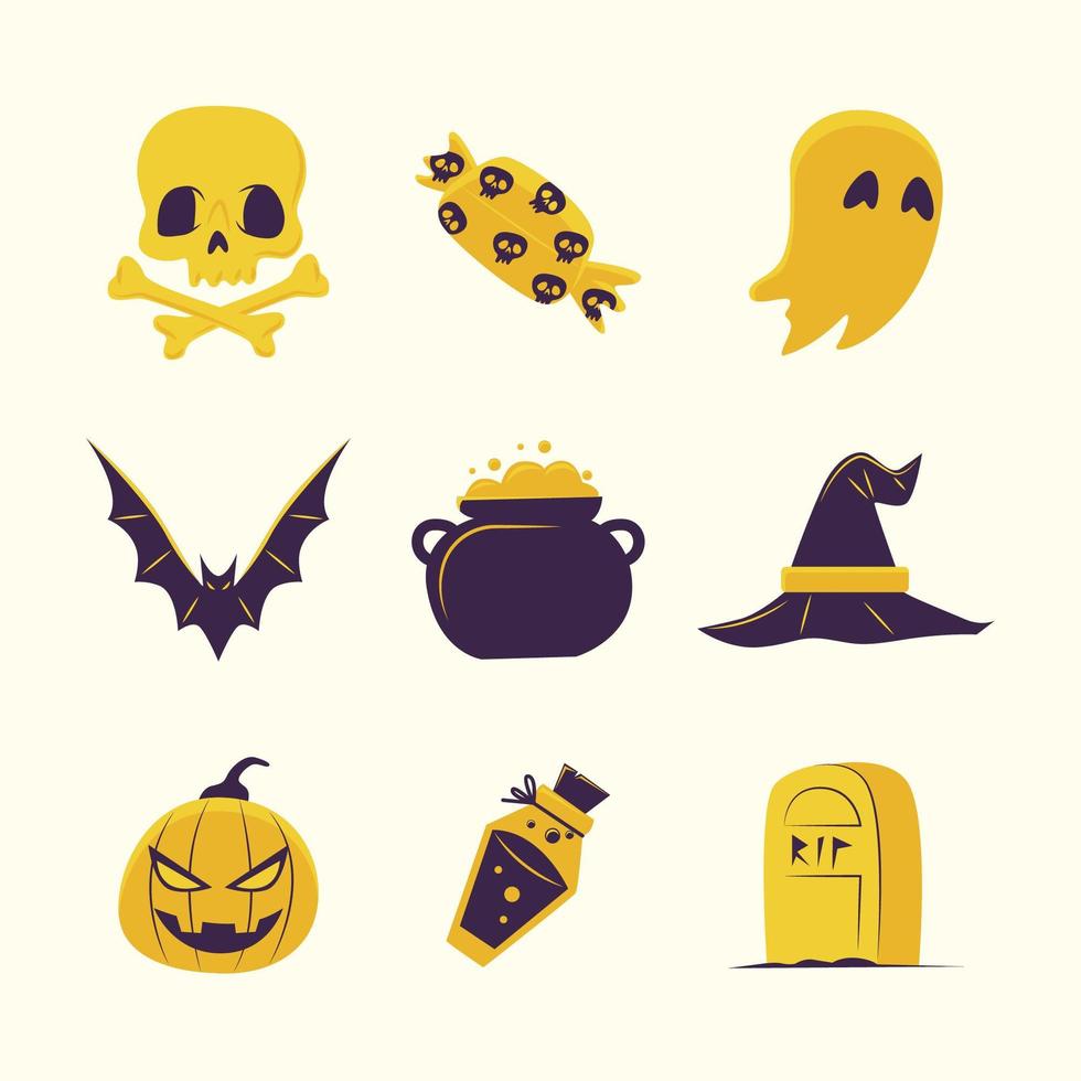 icono de halloween vintage vector