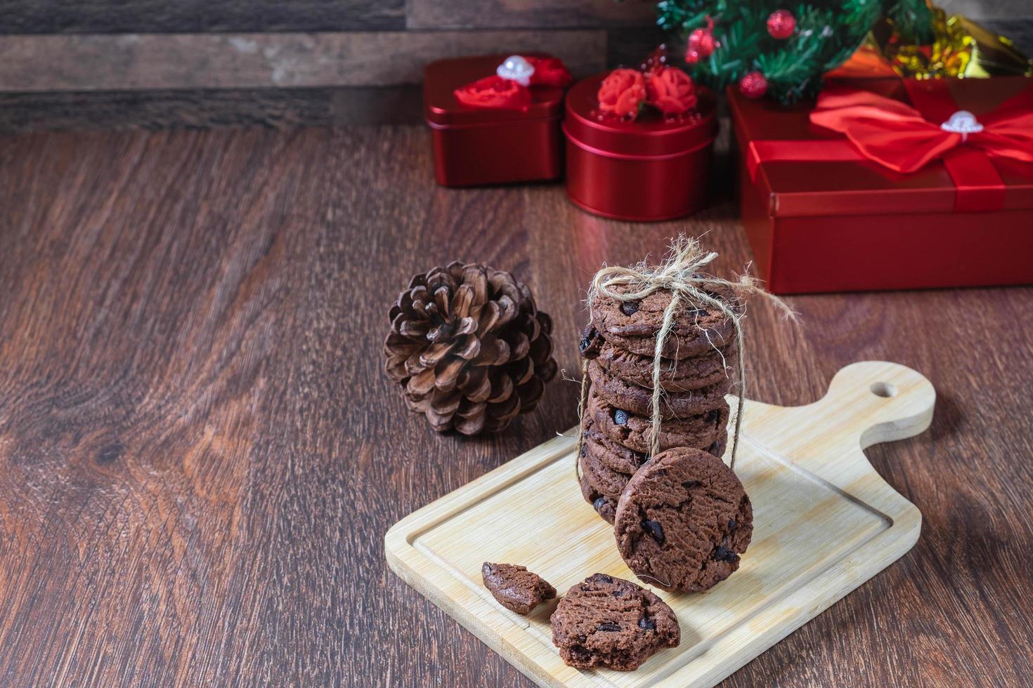 Cookies and gift boxes photo