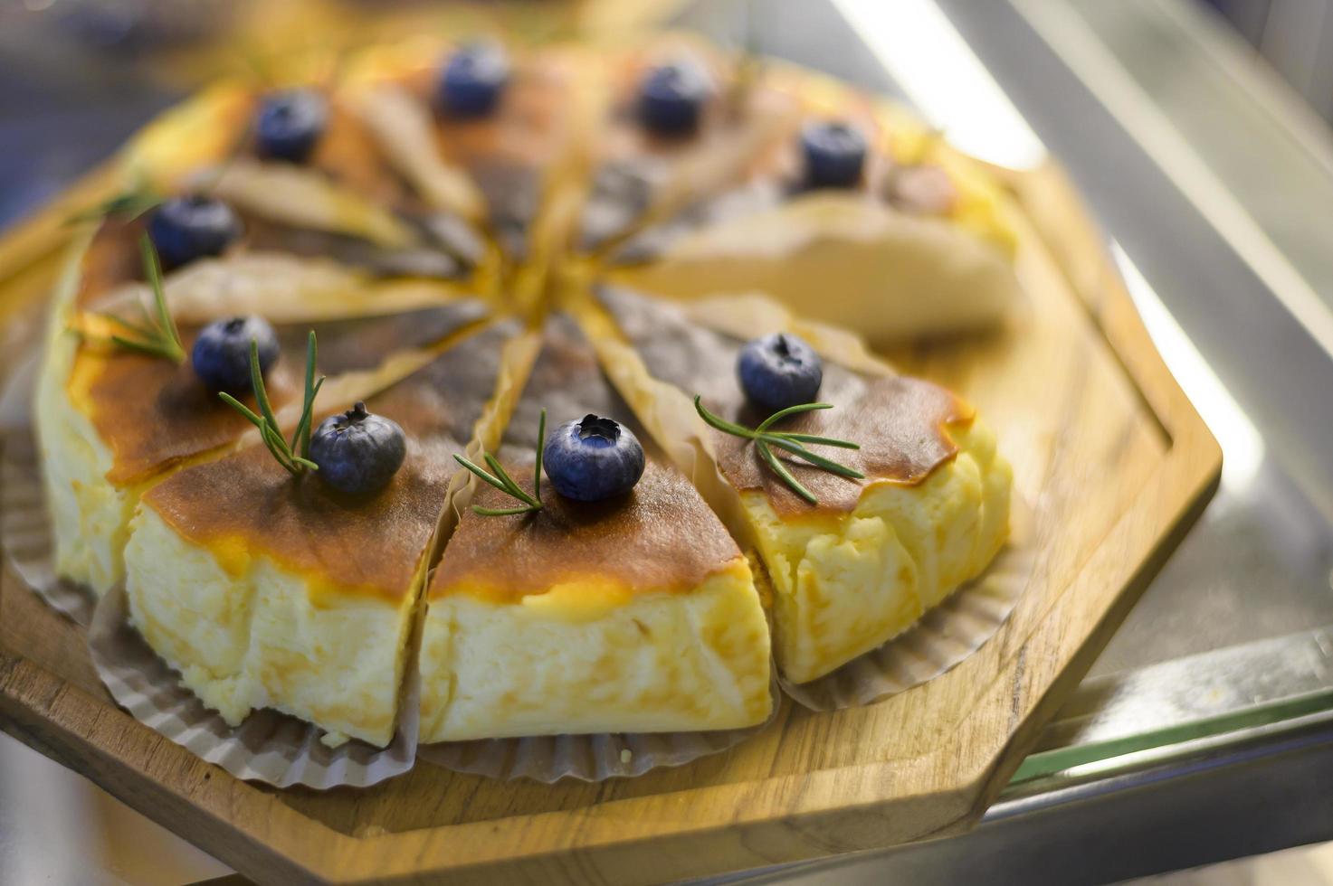 Baked goods with blueberries photo