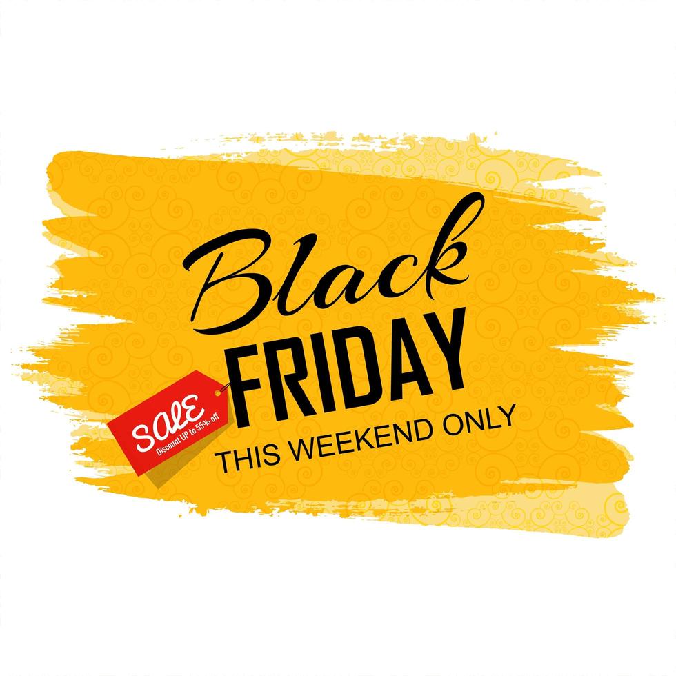 Hand drawn Black Friday sale background vector