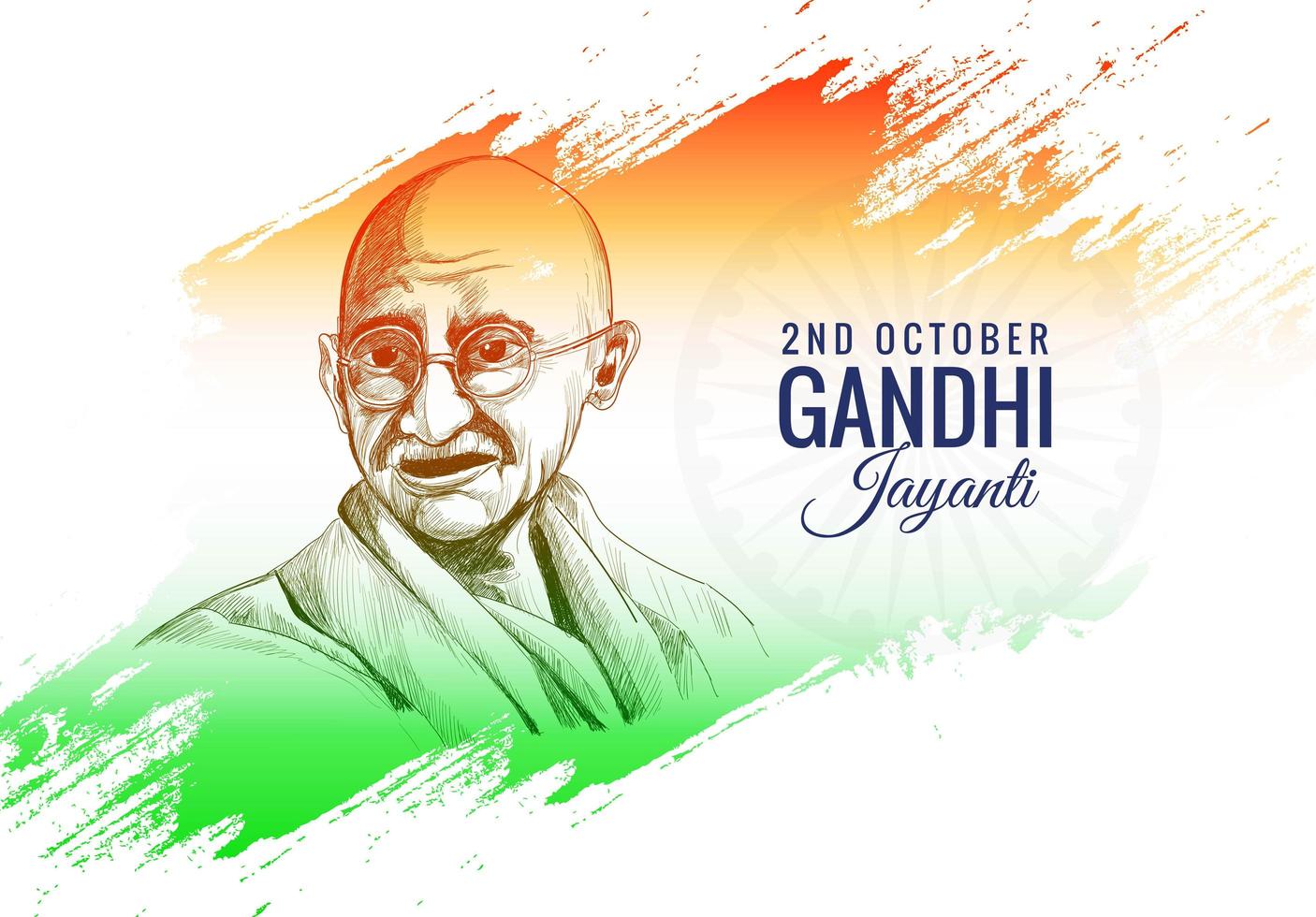 2 de octubre cartel de gandhi jayanti o fondo de banner vector