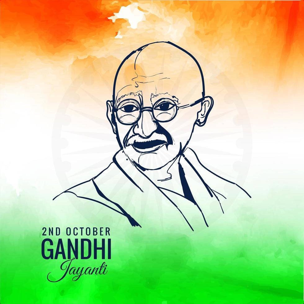 mahatma gandhi para gandhi jayanti fondo vector