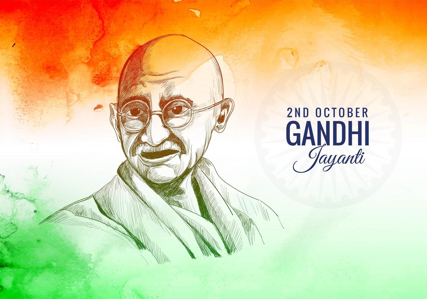 gandhi jayanti es un festival nacional celebrado de fondo vector