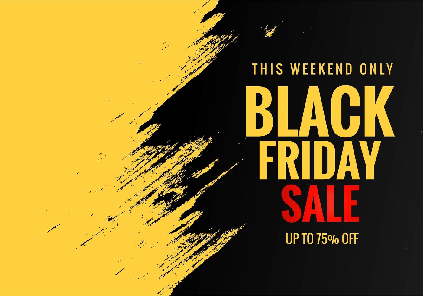 Black Friday Sale Poster with grunge background vector