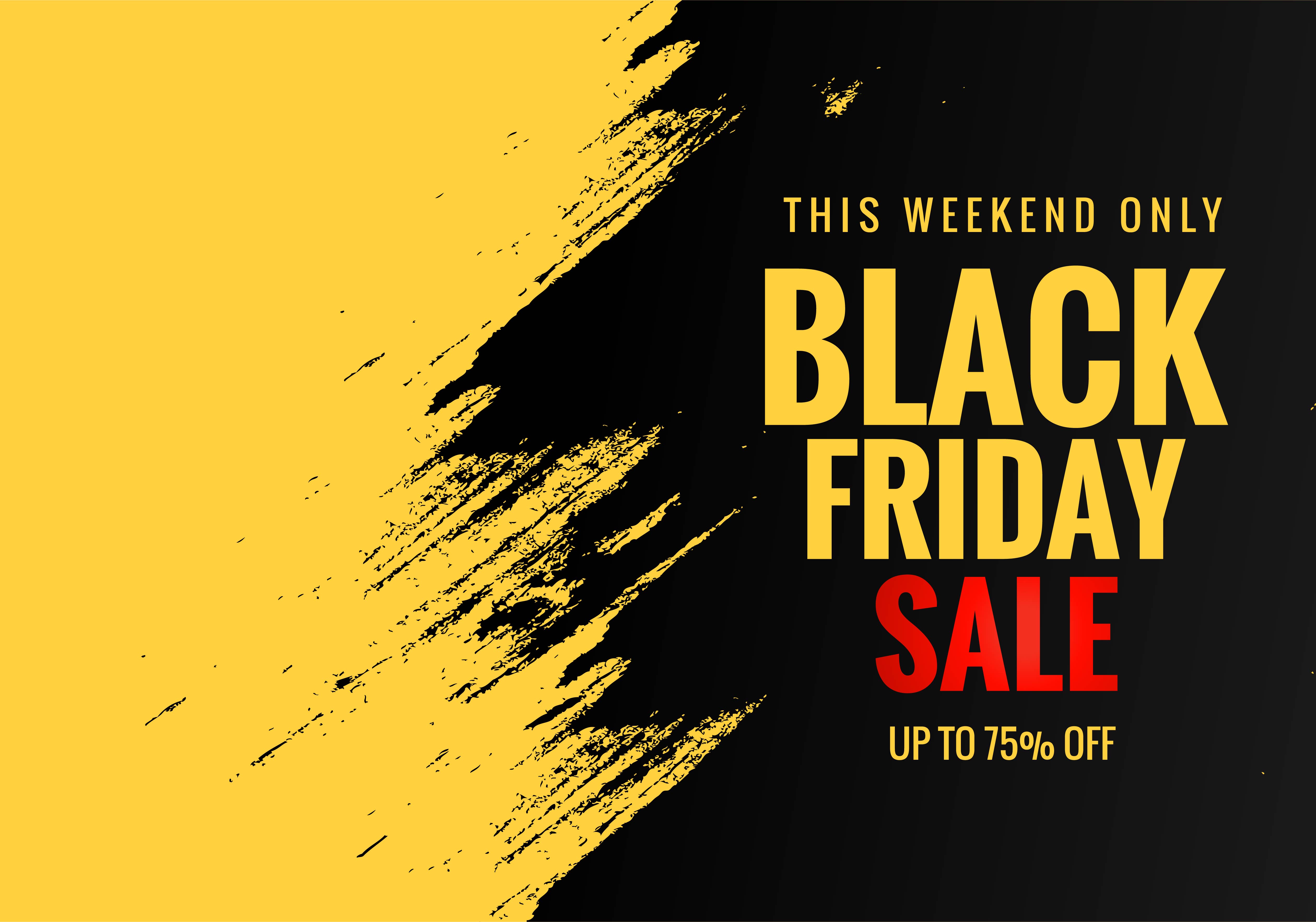 Black Friday Sale Poster with grunge background 1335217 Vector Art at