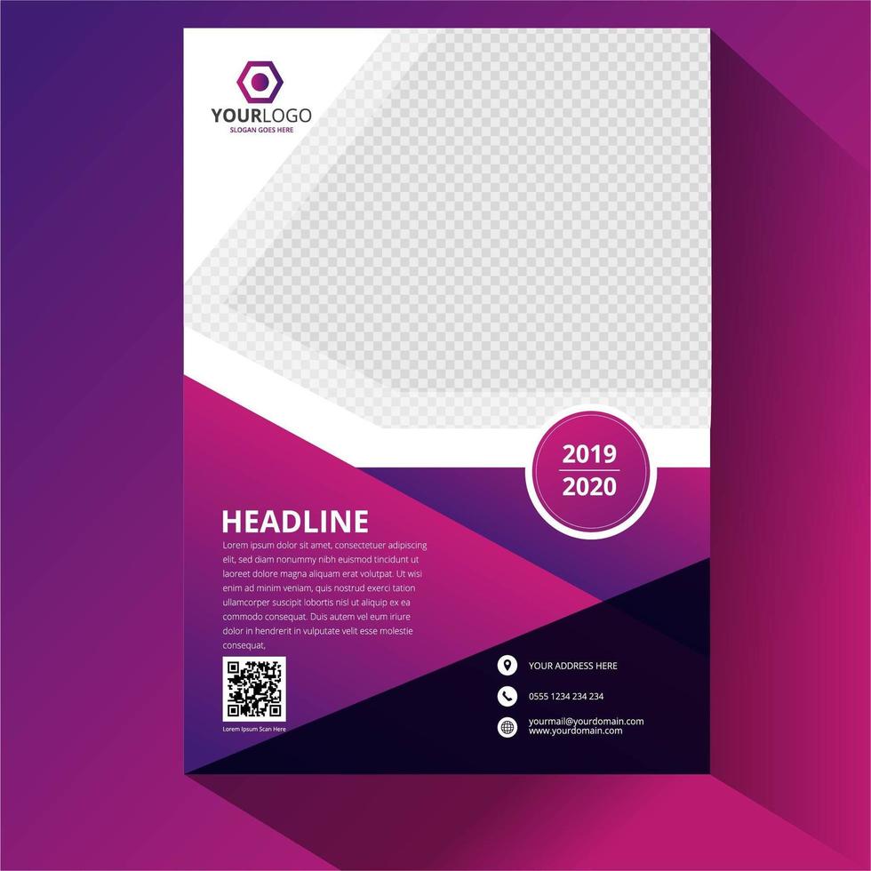 Cool Purple Corporate template design vector