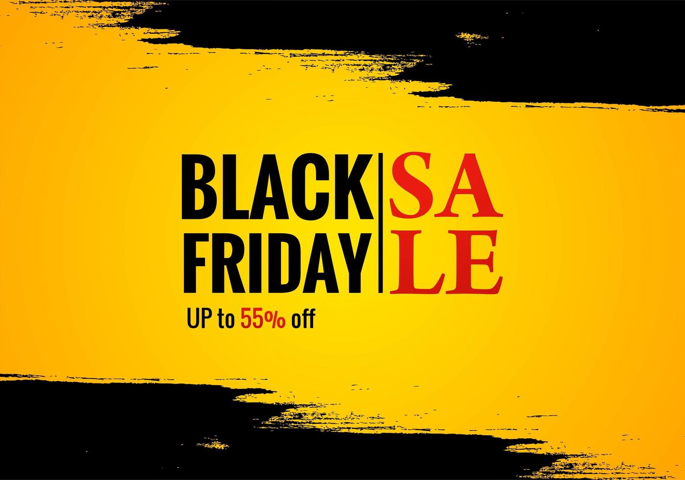 Black Friday Sale Poster for Grunge Background vector