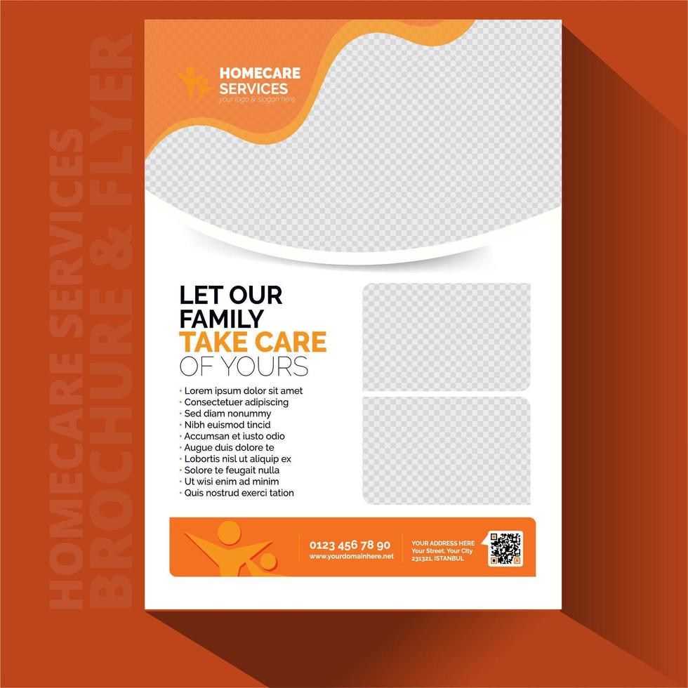 Home Care brochure cards set.  vector