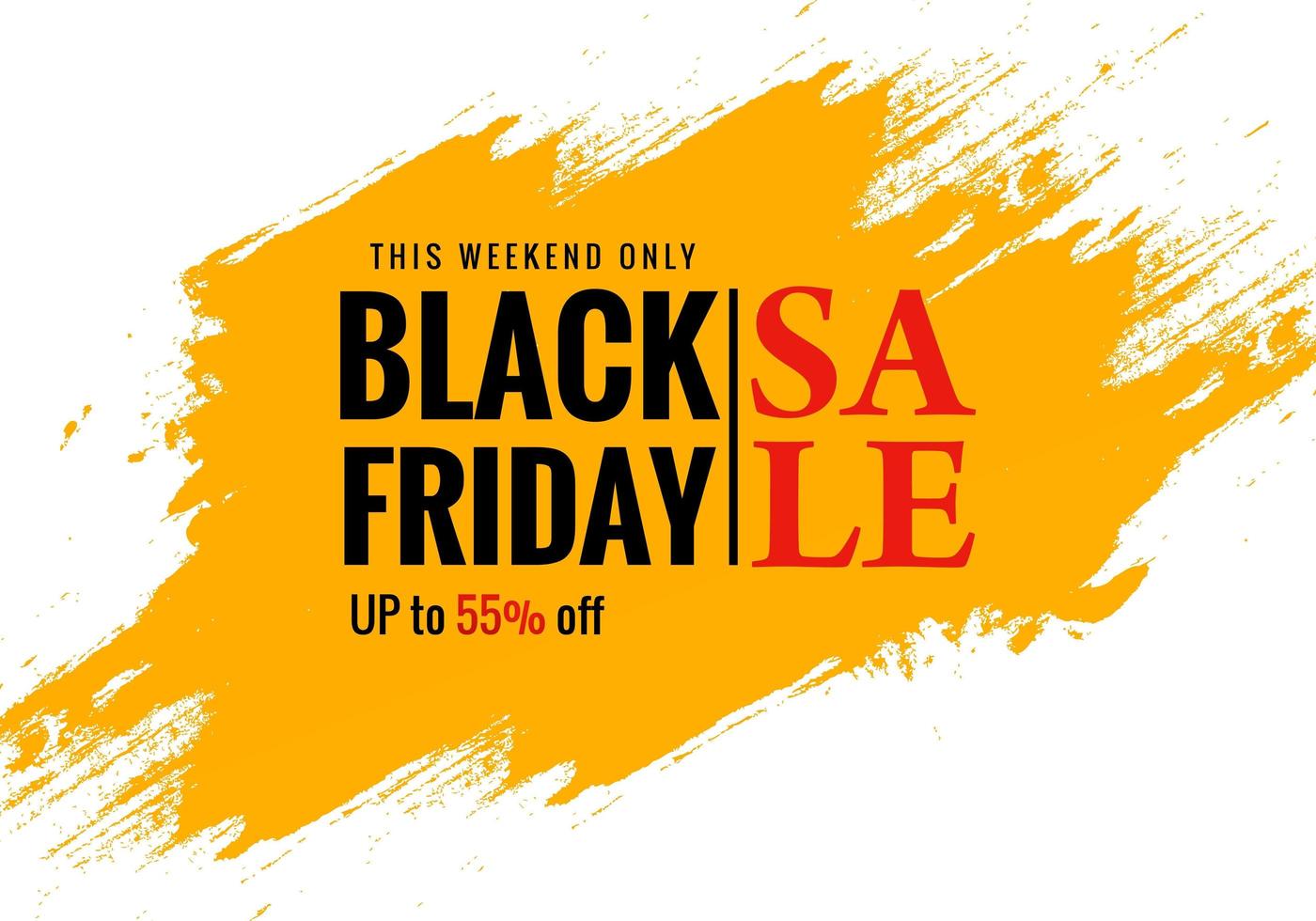 Black Friday Exclusive Sale Poster for Brush Banner Design vector