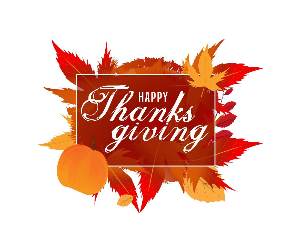 Calligraphy text of Happy Thanksgiving  vector
