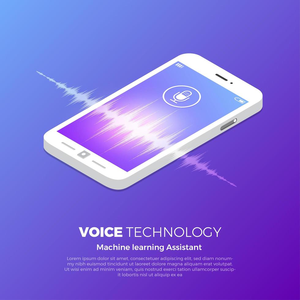 Voice technology concept vector