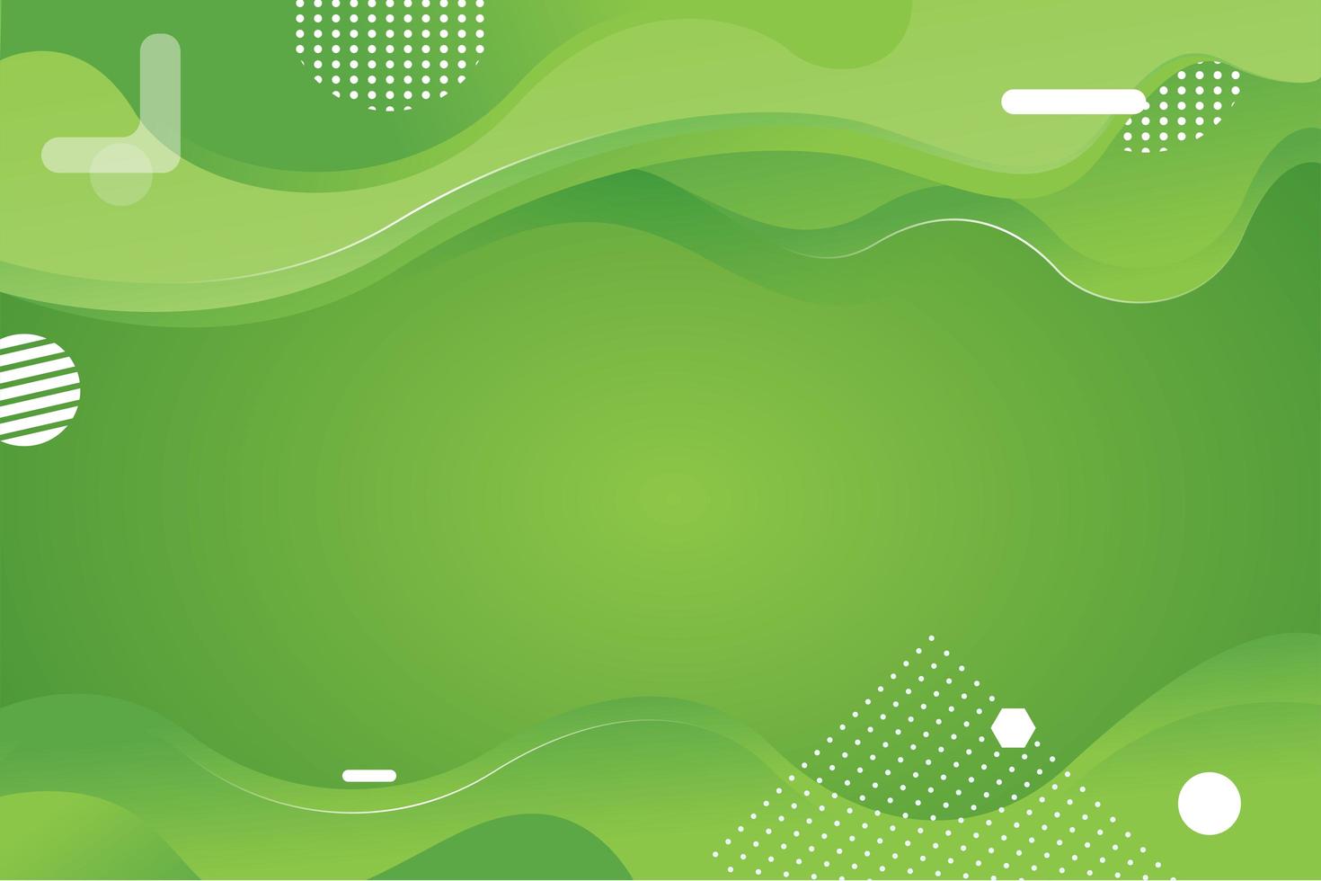 Green Background with gradient waves vector