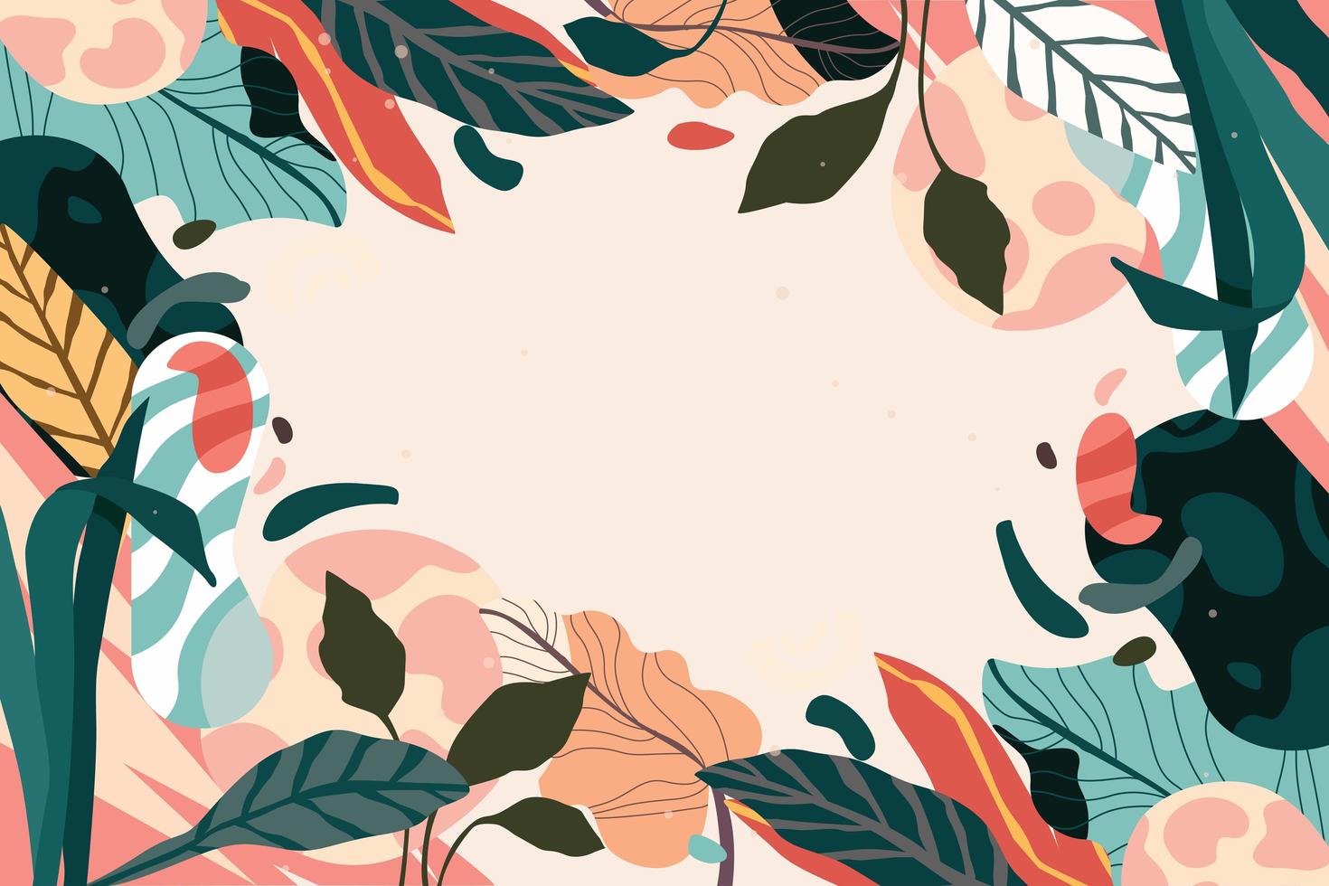 Colorful Background Of Foliage And Leaves vector