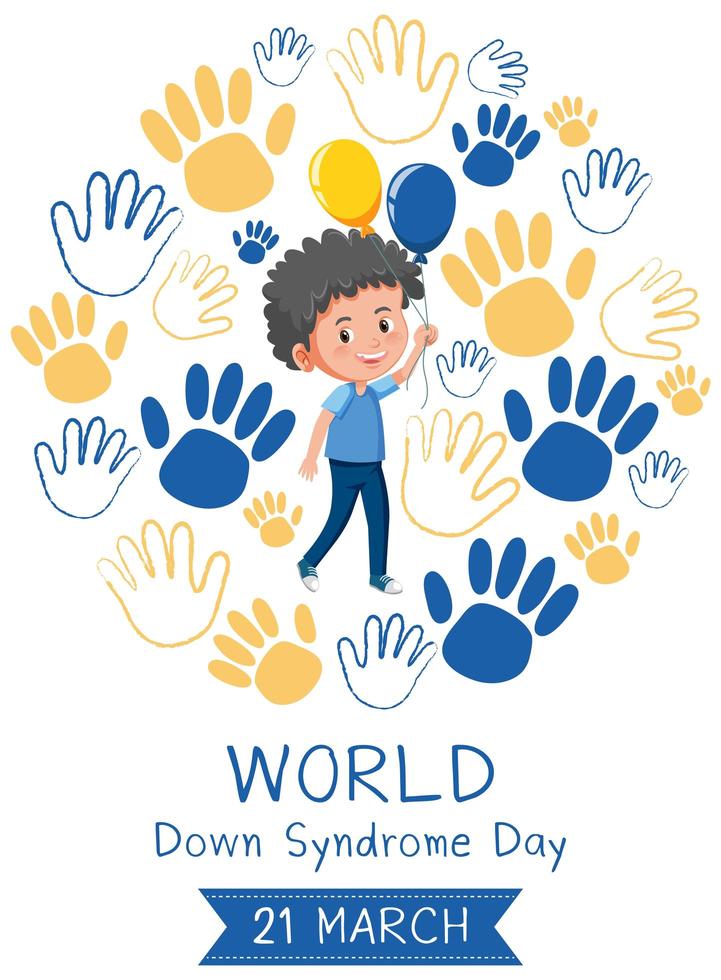 World Down Syndrome awareness banner vector