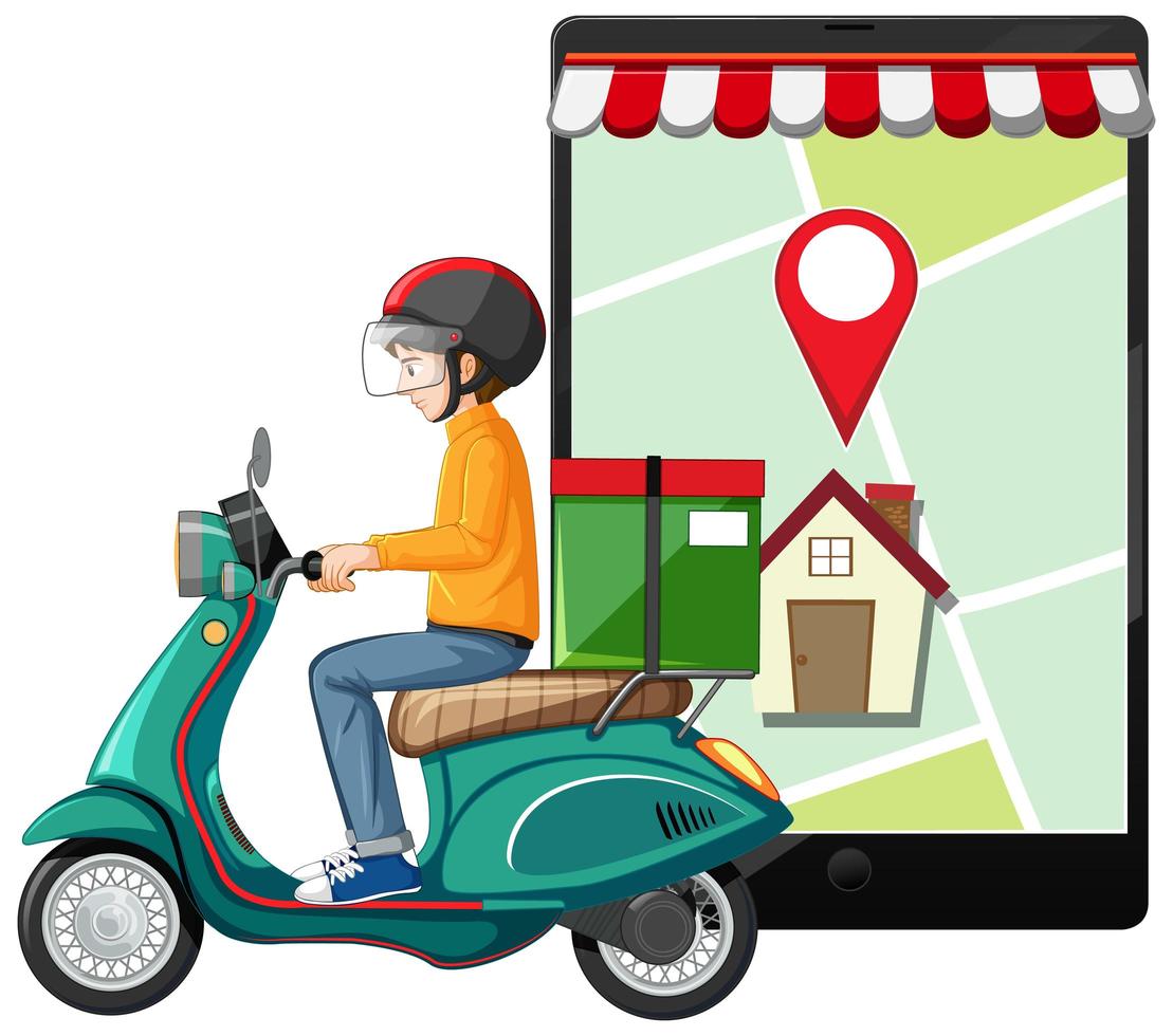 Courier delivery concept design vector
