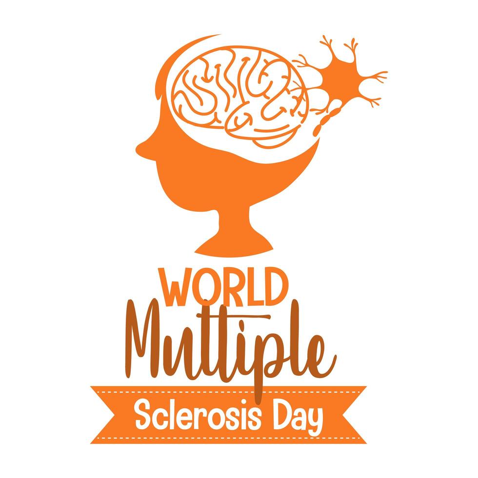 World Multiple Sclerosis Day icon vector