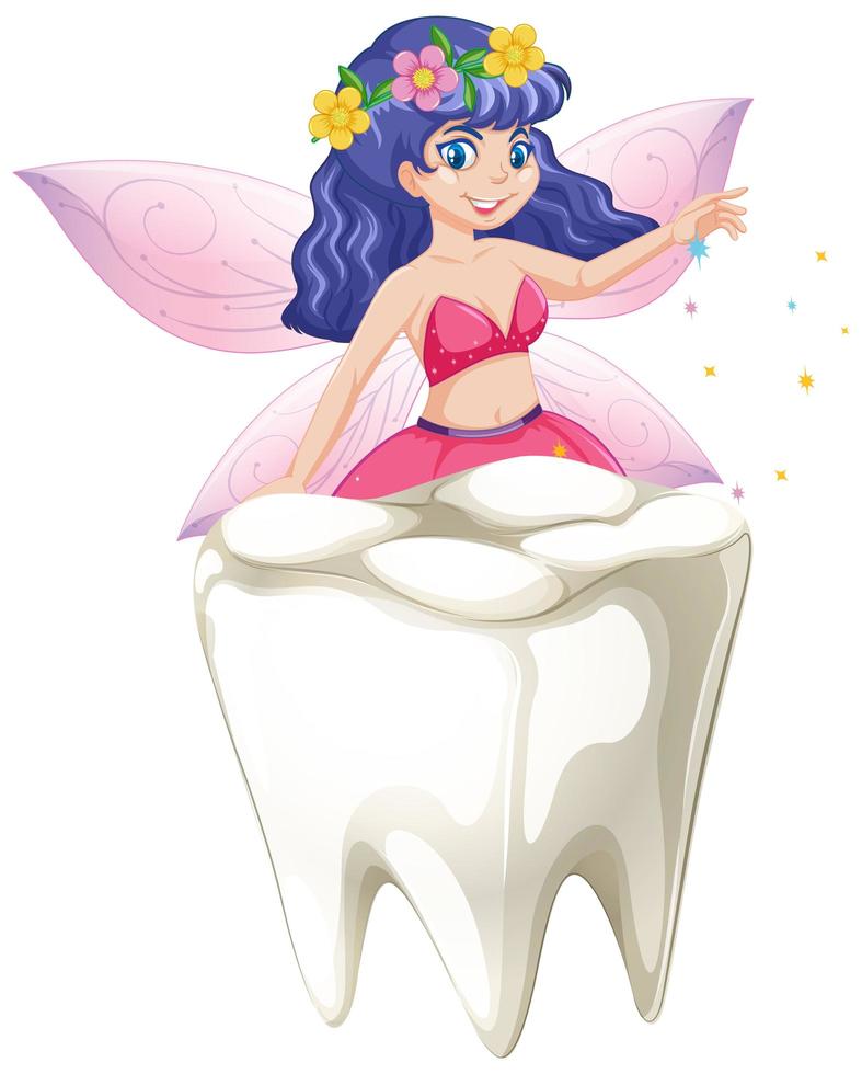 Cartoon tooth fairy  vector