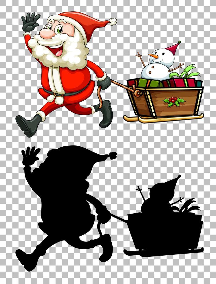 conjunto de caracteres de santa claus vector