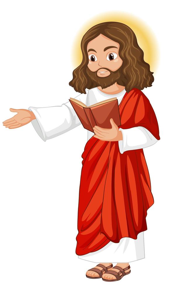 A standing, preaching Jesus vector