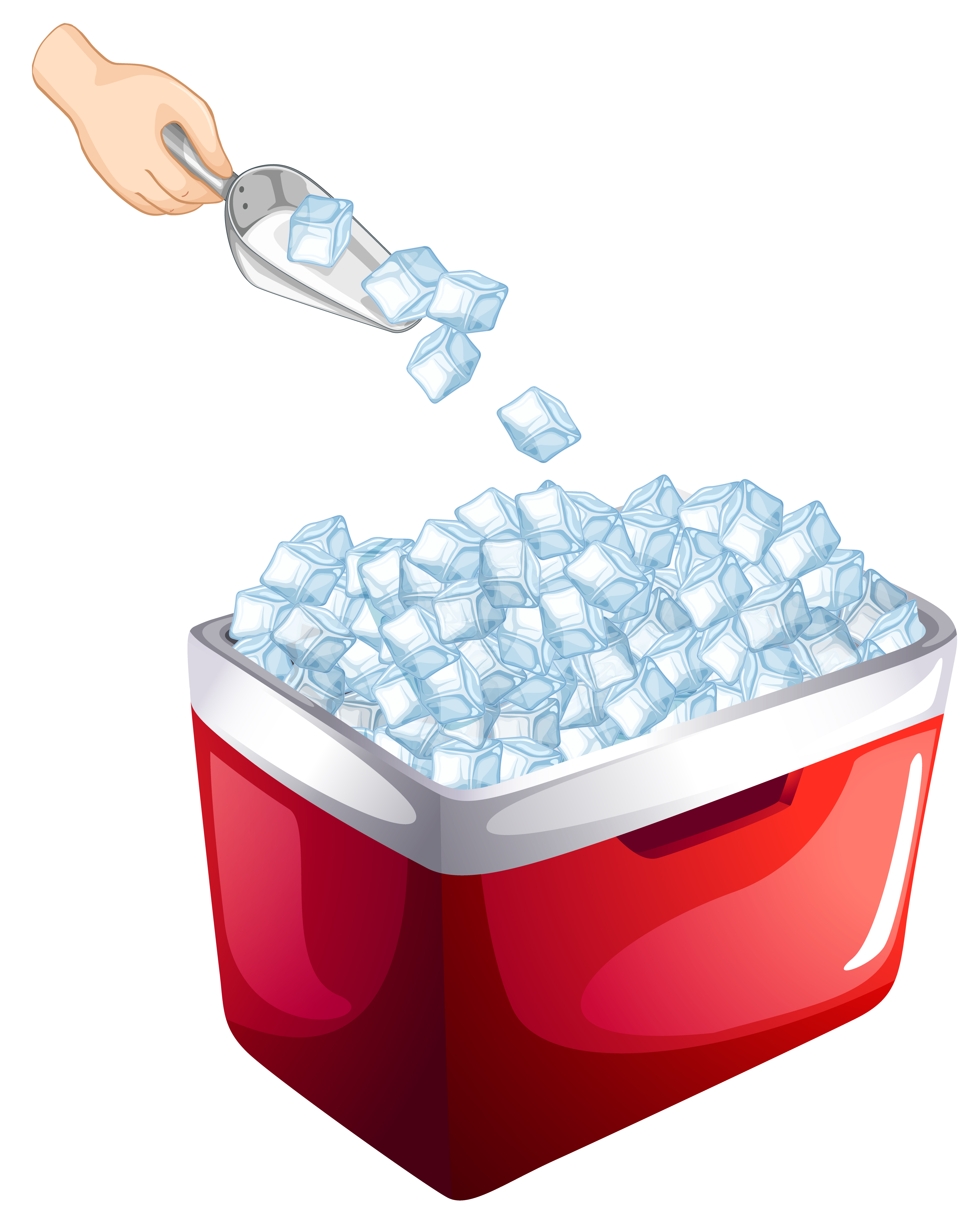 Cooler With Ice Cubes 1337962 Vector Art At Vecteezy