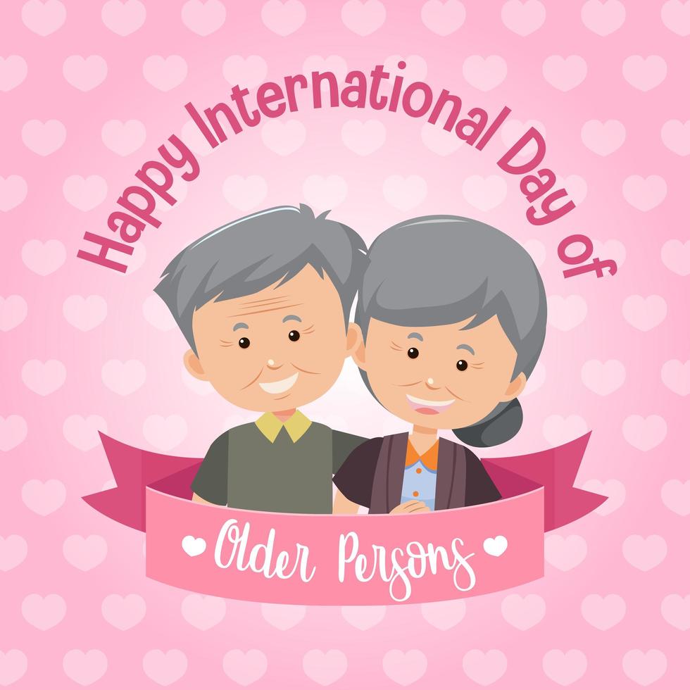 International Day of Older Persons banner vector