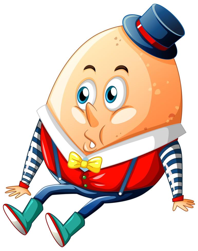 Egg man cartoon character  vector