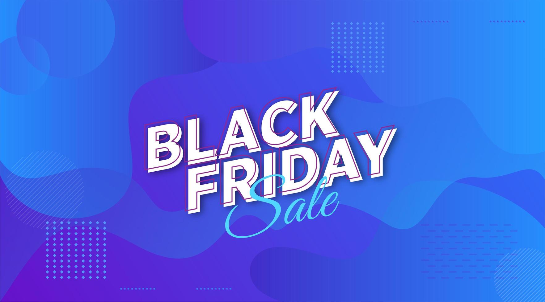 Black Friday Geometric Shapes Sale Banner Design vector