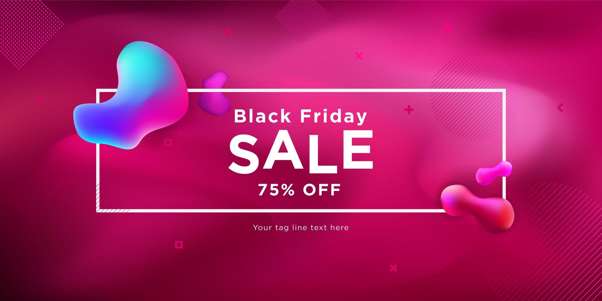 Black Friday Sale Liquid Banner Design vector