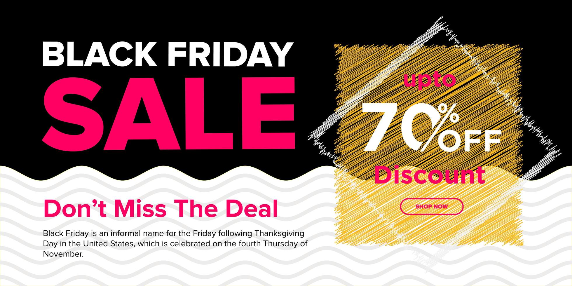 Black Friday Sale Banner Design  vector