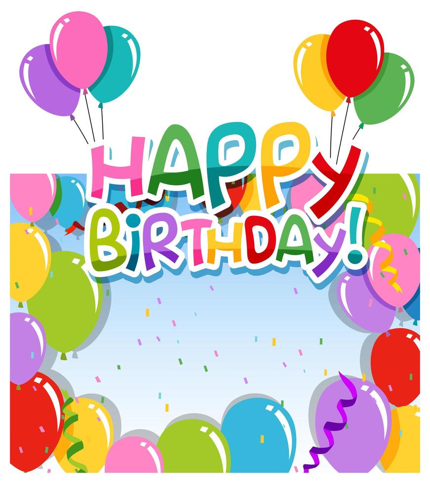 Colorful happy birthday card - Download Free Vectors, Clipart Colorful happy birthday card - Download Free Vectors, Clipart