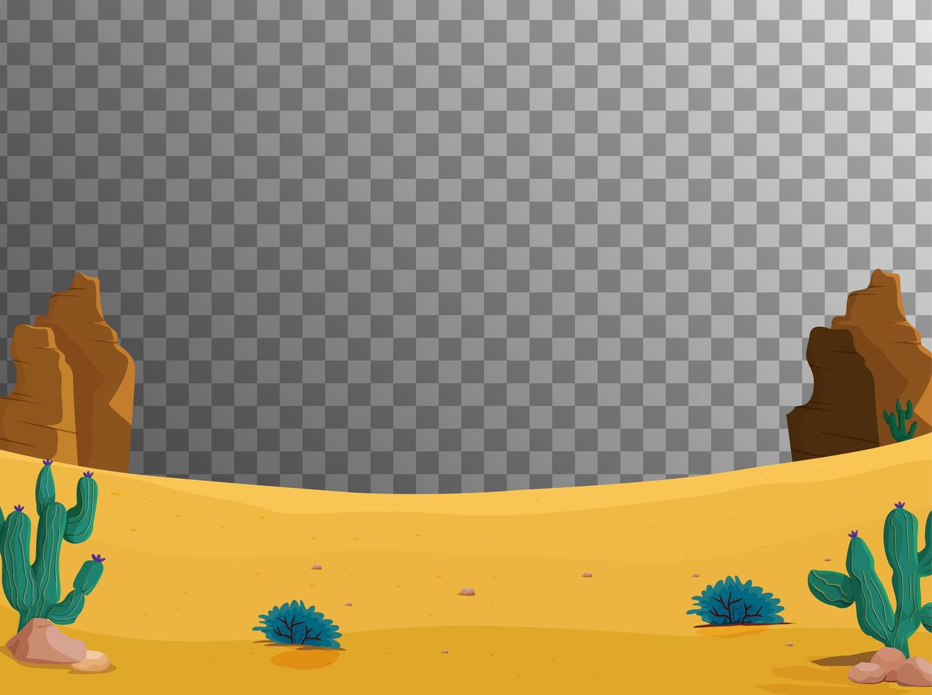 Desert ground scene background vector