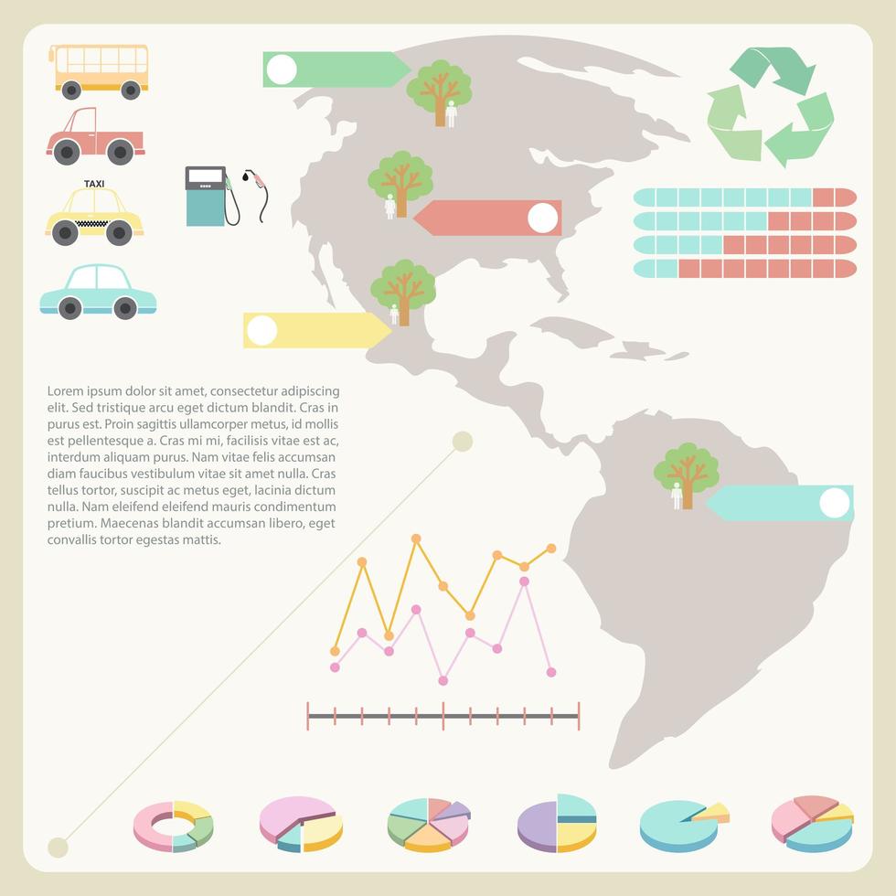 Alternative graph and diagram template  vector