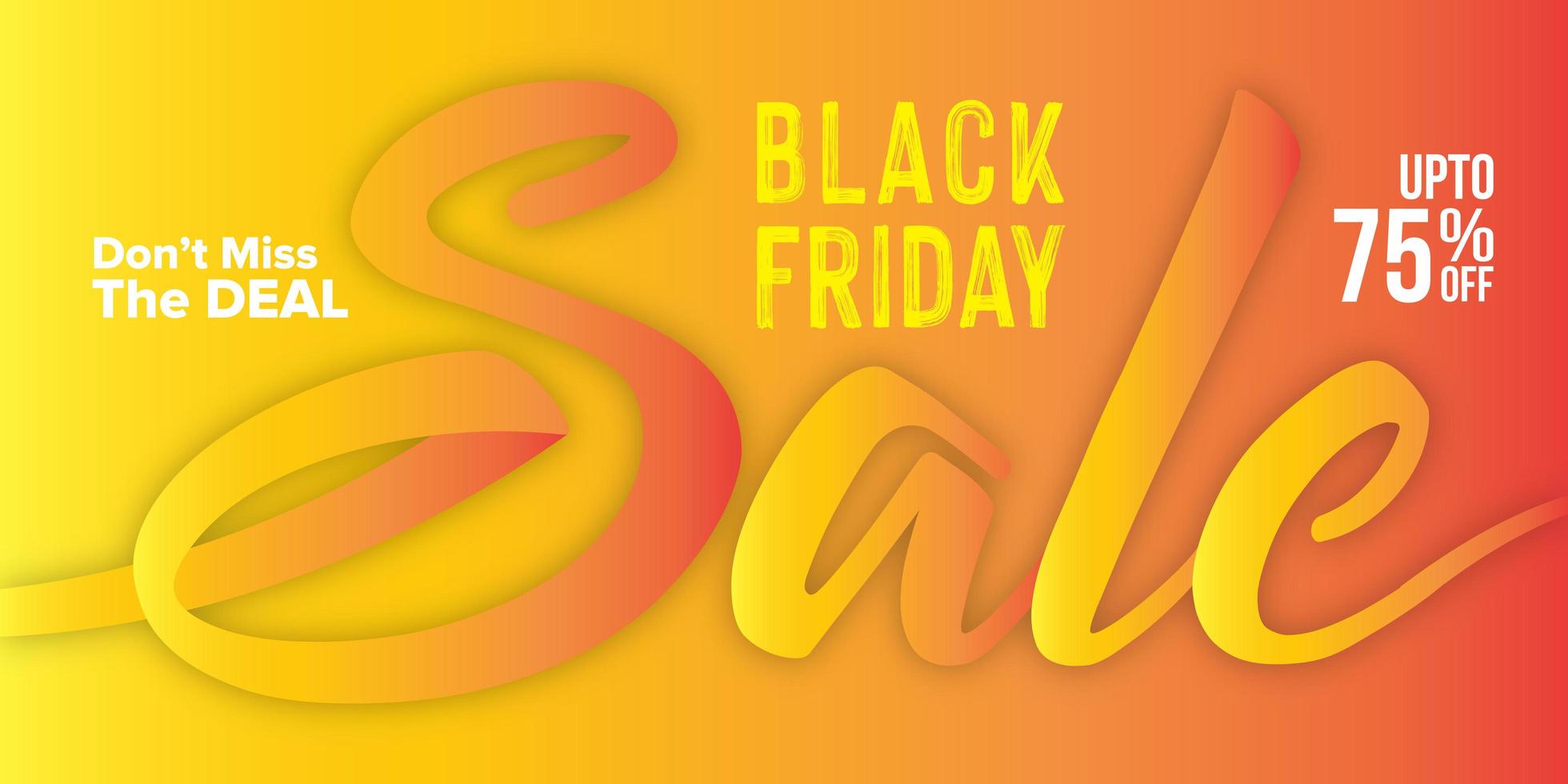 Black Friday Sale Banner Design  vector