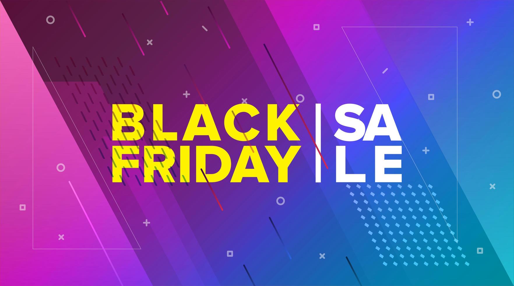 Black Friday Bright Sale Banner Design vector