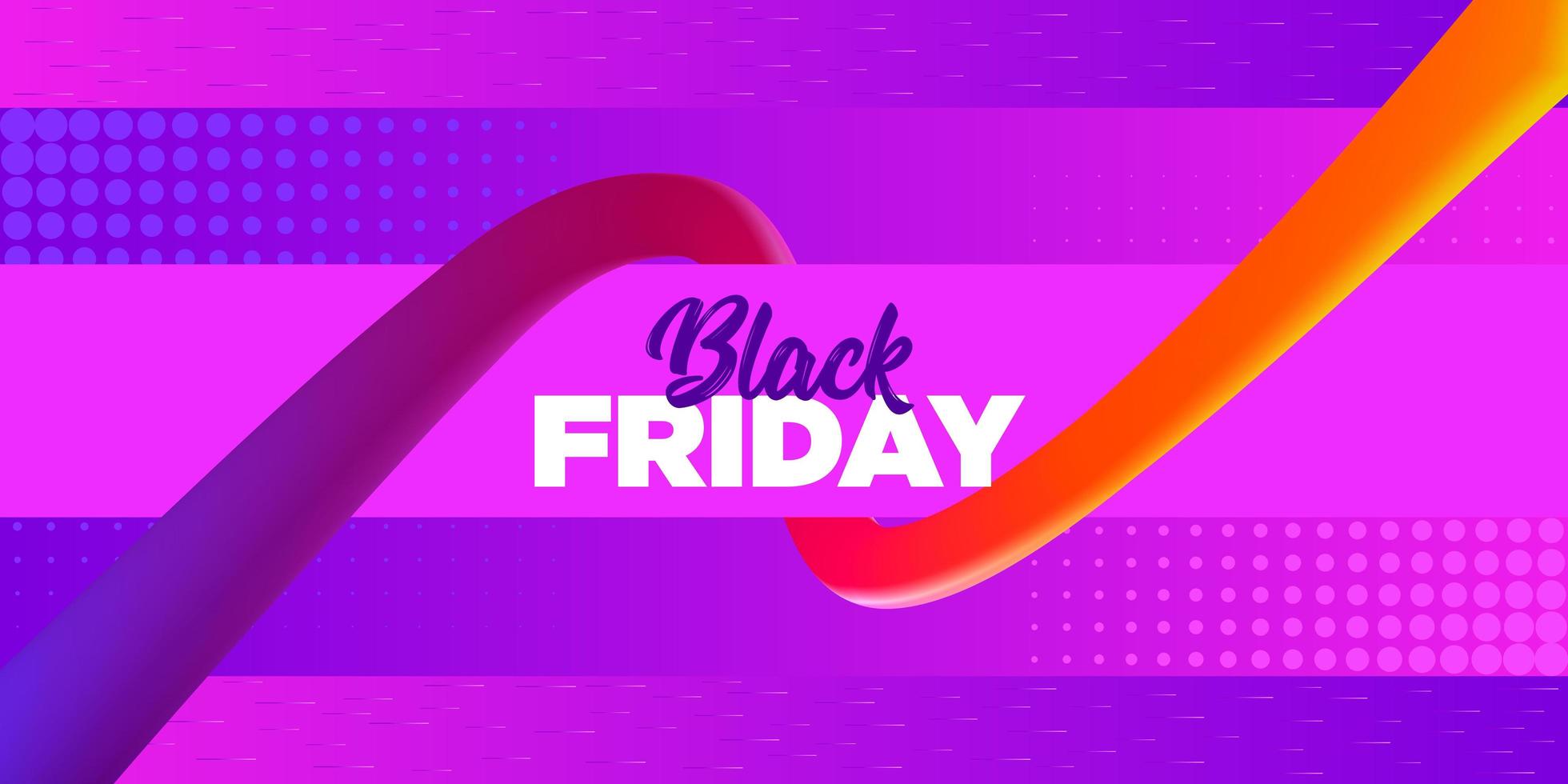 Black Friday Bright Pink Purple Sale Banner Design vector